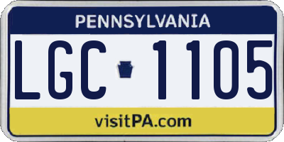PA license plate LGC1105