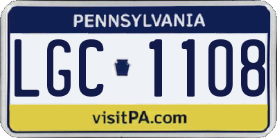 PA license plate LGC1108