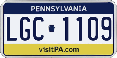 PA license plate LGC1109