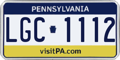 PA license plate LGC1112