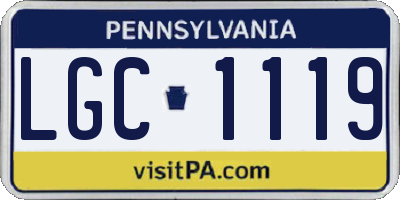 PA license plate LGC1119