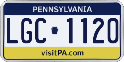 PA license plate LGC1120