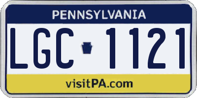 PA license plate LGC1121
