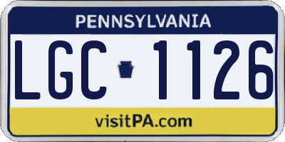 PA license plate LGC1126