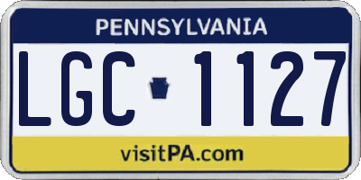 PA license plate LGC1127