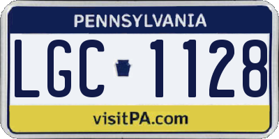 PA license plate LGC1128