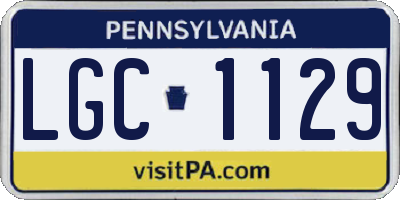 PA license plate LGC1129