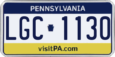 PA license plate LGC1130