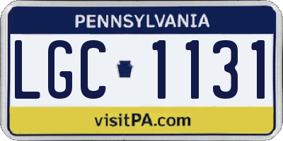 PA license plate LGC1131