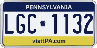 PA license plate LGC1132