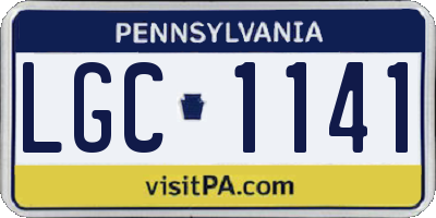 PA license plate LGC1141