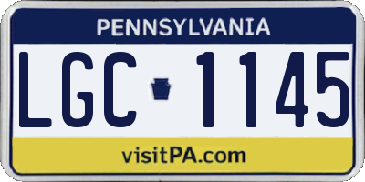 PA license plate LGC1145