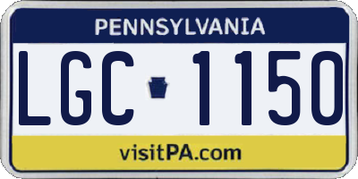 PA license plate LGC1150