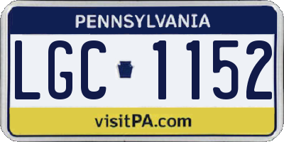 PA license plate LGC1152