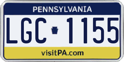 PA license plate LGC1155