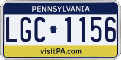 PA license plate LGC1156