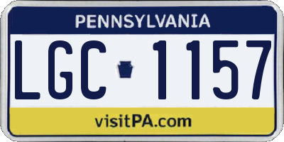 PA license plate LGC1157