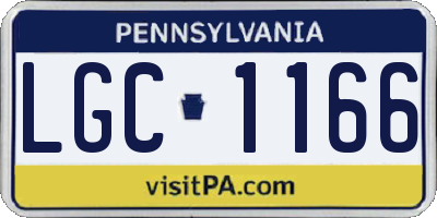 PA license plate LGC1166