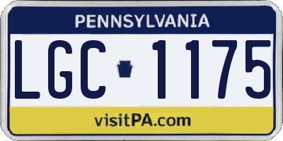 PA license plate LGC1175