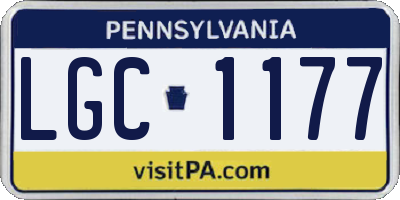 PA license plate LGC1177