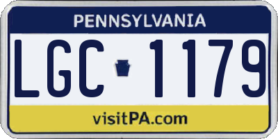 PA license plate LGC1179