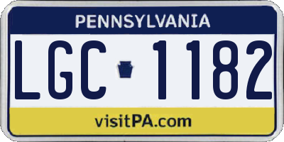 PA license plate LGC1182