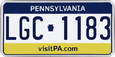 PA license plate LGC1183
