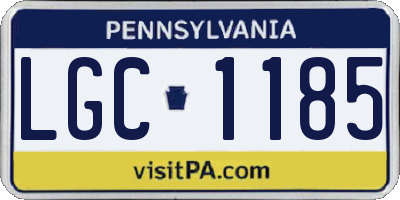 PA license plate LGC1185