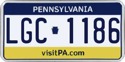 PA license plate LGC1186