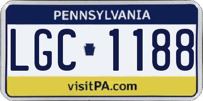 PA license plate LGC1188