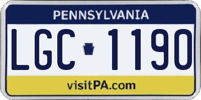 PA license plate LGC1190
