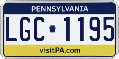 PA license plate LGC1195