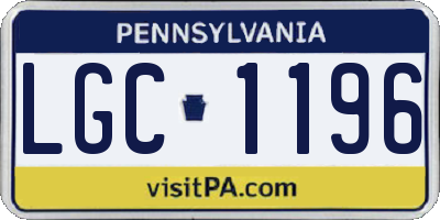 PA license plate LGC1196