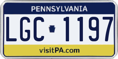 PA license plate LGC1197