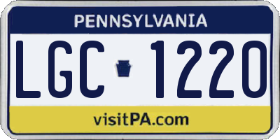 PA license plate LGC1220
