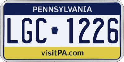 PA license plate LGC1226