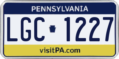 PA license plate LGC1227