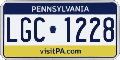 PA license plate LGC1228
