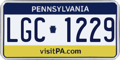 PA license plate LGC1229