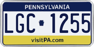 PA license plate LGC1255