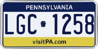 PA license plate LGC1258