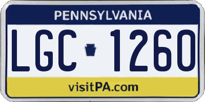 PA license plate LGC1260