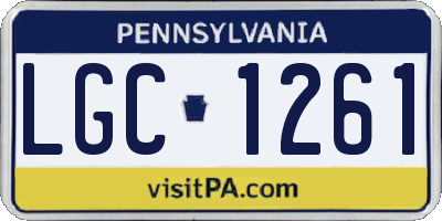 PA license plate LGC1261
