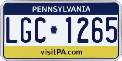 PA license plate LGC1265