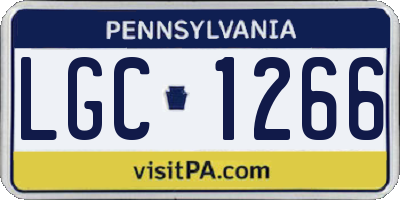 PA license plate LGC1266