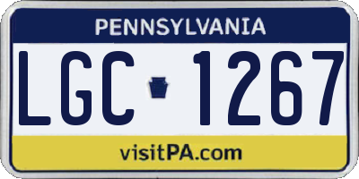 PA license plate LGC1267