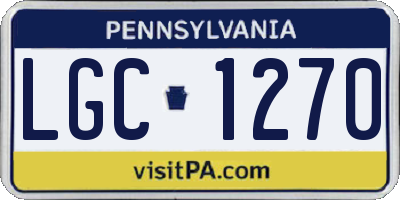 PA license plate LGC1270