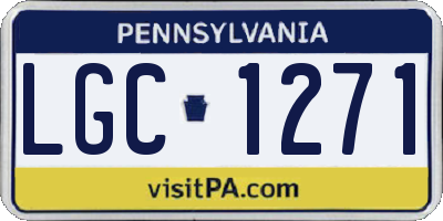 PA license plate LGC1271