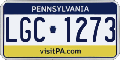 PA license plate LGC1273
