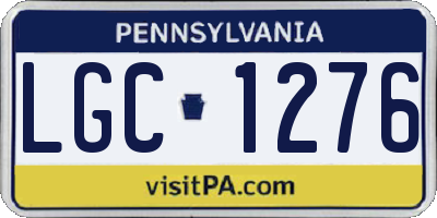 PA license plate LGC1276